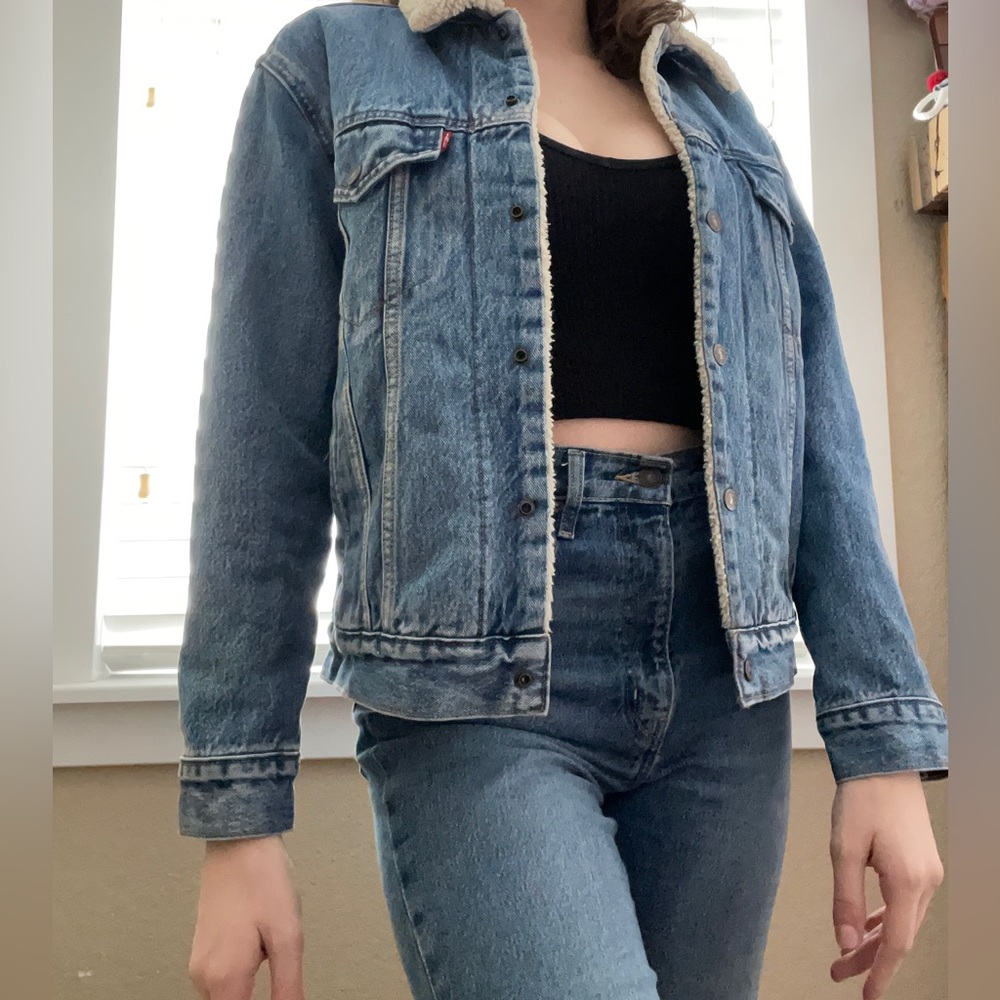 Women's Levi's Denim Sherpa Jacket